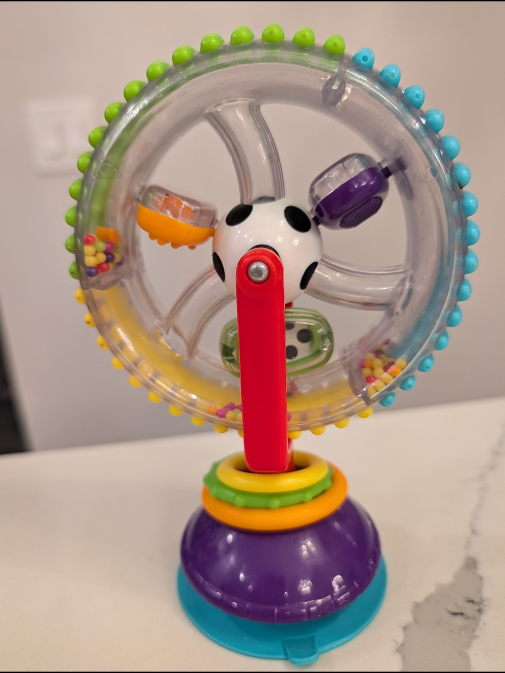 Sassy Toy Bundle Colorful Wonder Wheel Spinning Toy and Bumpy Ball Rattle Toy - Picture 4 of 14